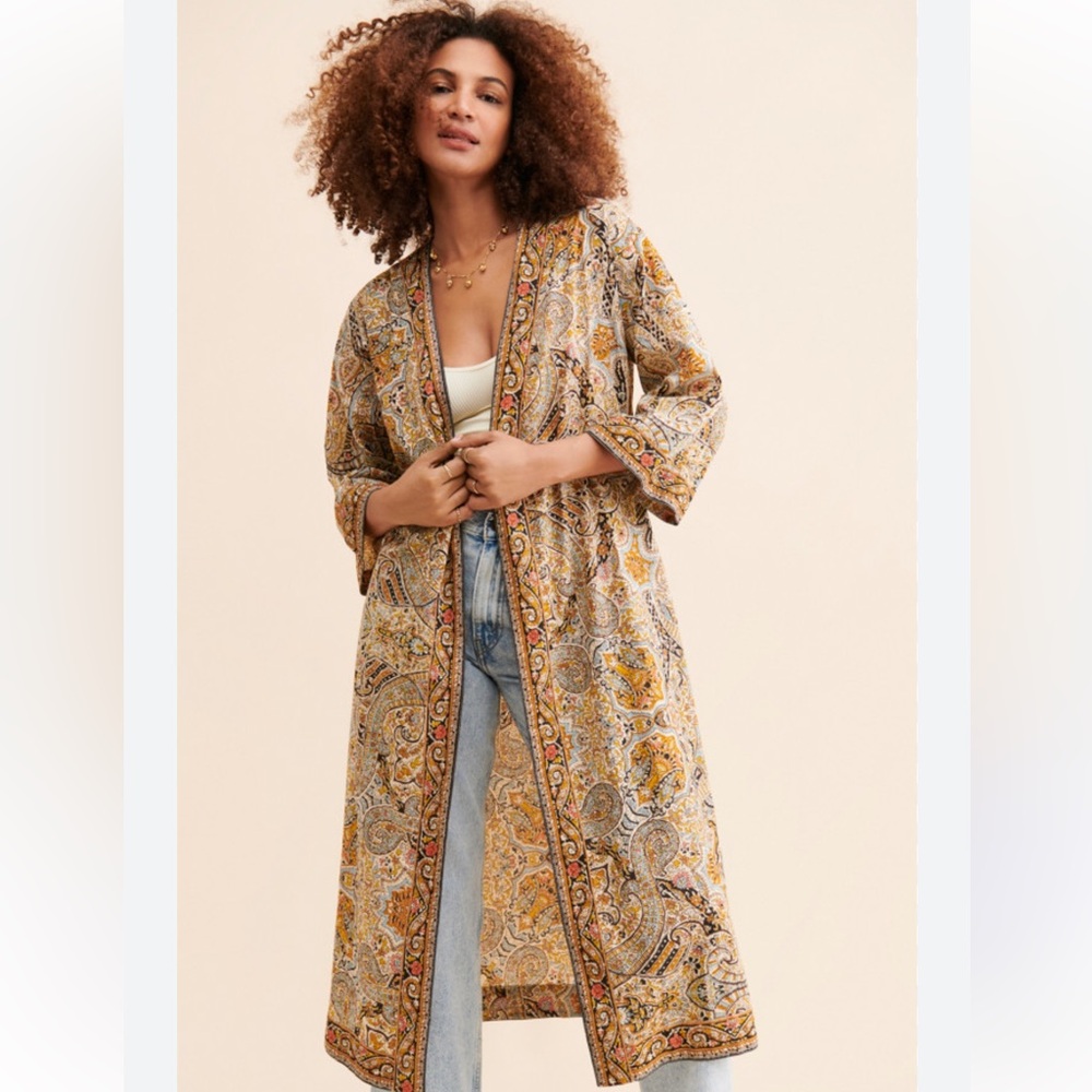 Cleobella Zoya Duster Robe - XS - Artisan Boho Kimono - Picture 4 of 16